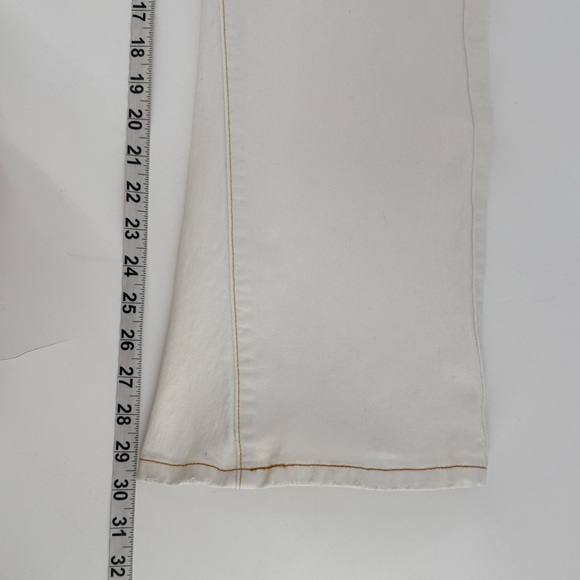 Levis Slouch 504 Low Rise Bootcut Grunge Y2K Retro Off White Jeans Womens 13M - Picture 10 of 14